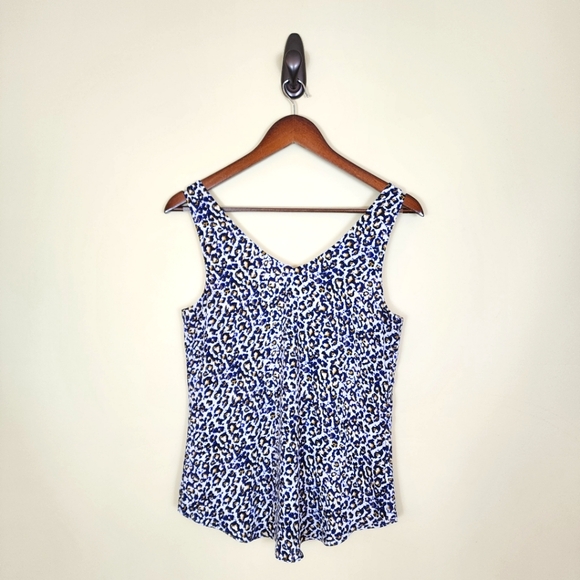 Sexy Leopard Cheetah Print Sleeveless Top Size XS/Small Party Preppy Office - Picture 3 of 7